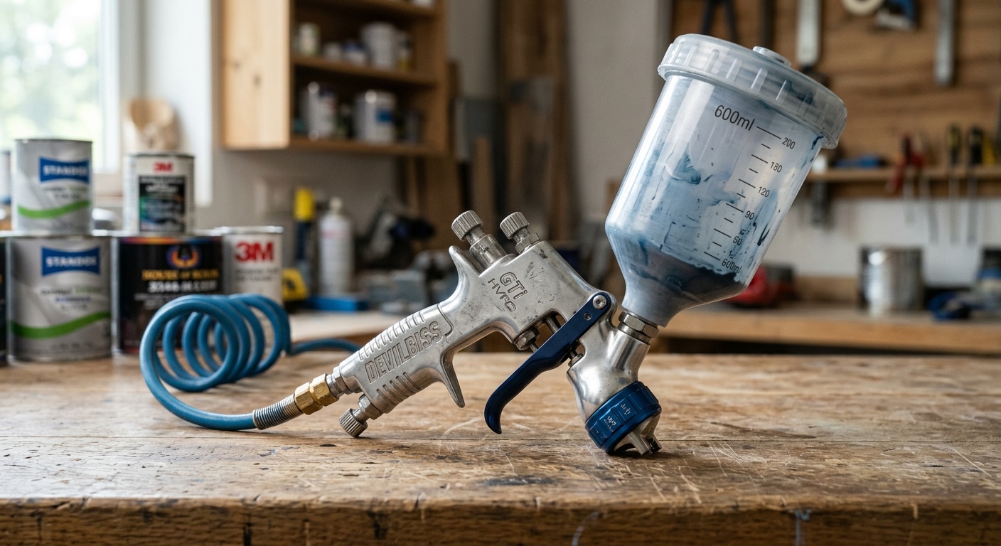 Exterior spray painting